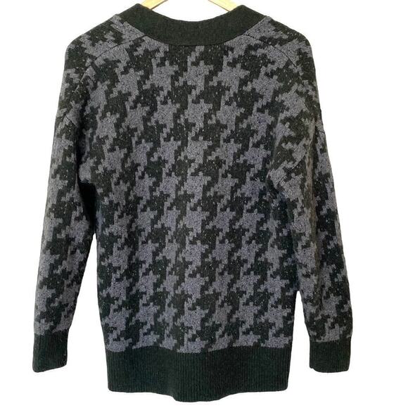 MADEWELL Allston Double-Button Cardigan Sweater in Houndstooth, Size X-Small - Picture 3 of 13
